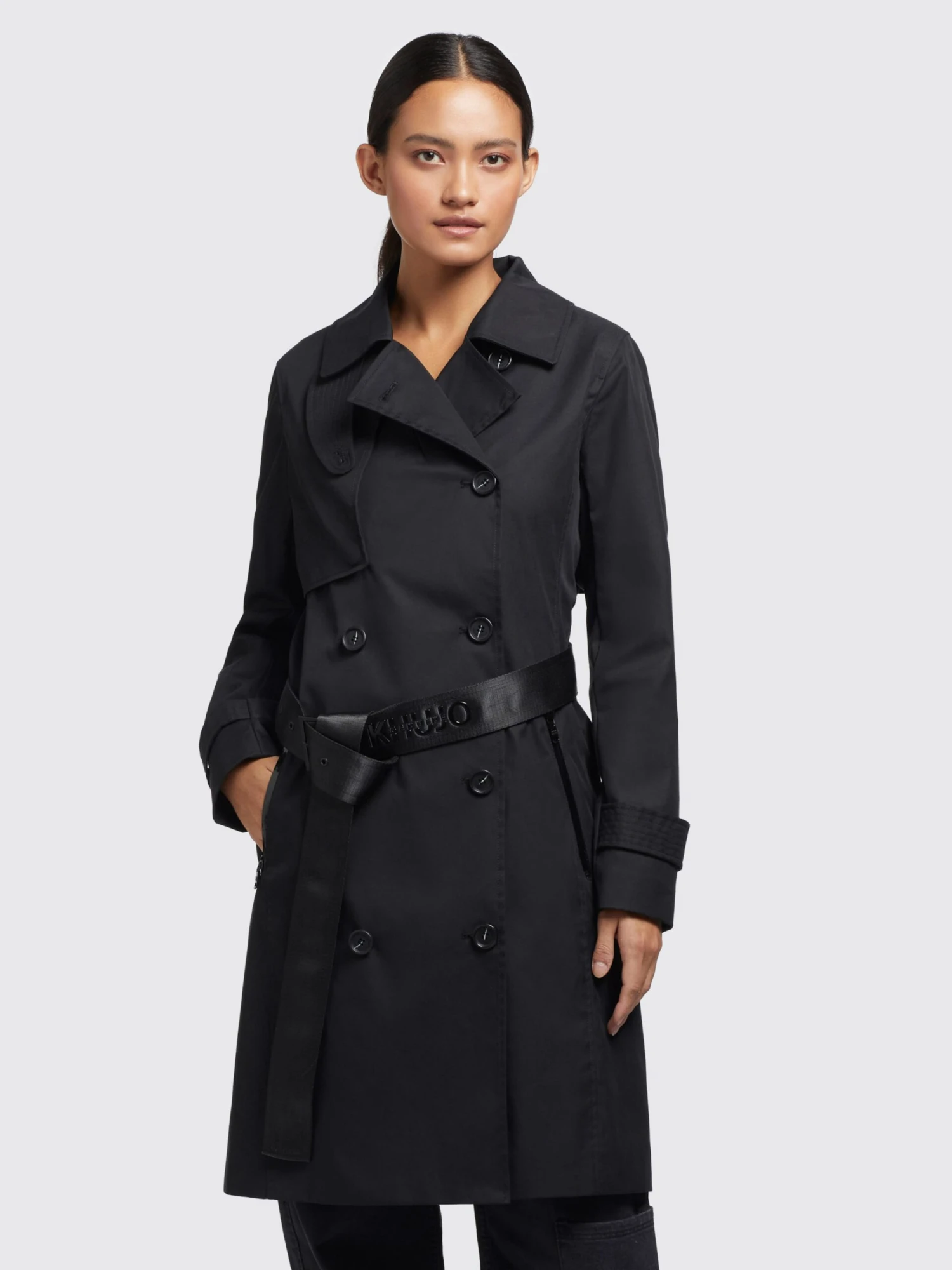 Khujo Trenchs Manteau Mi-saison Sarina Femme Noir 2 Khujo Trenchs Manteau Mi-saison Sarina Femme Noir - Image 2