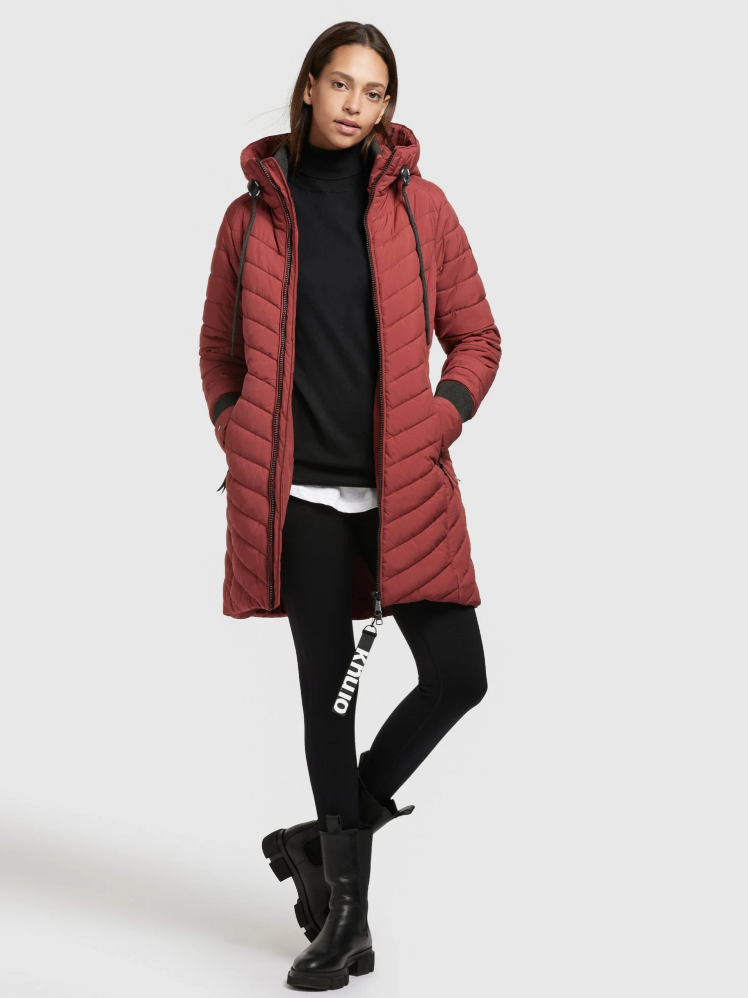 Khujo Manteaux Dhiver Manteau D’hiver Nita Femme Rouge Foncé 3 Khujo Manteaux Dhiver Manteau D’hiver Nita Femme Rouge Foncé - Image 3